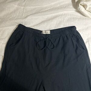 Black linen pants too short (I’m 5’11). Wore once and washed once.